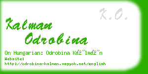 kalman odrobina business card